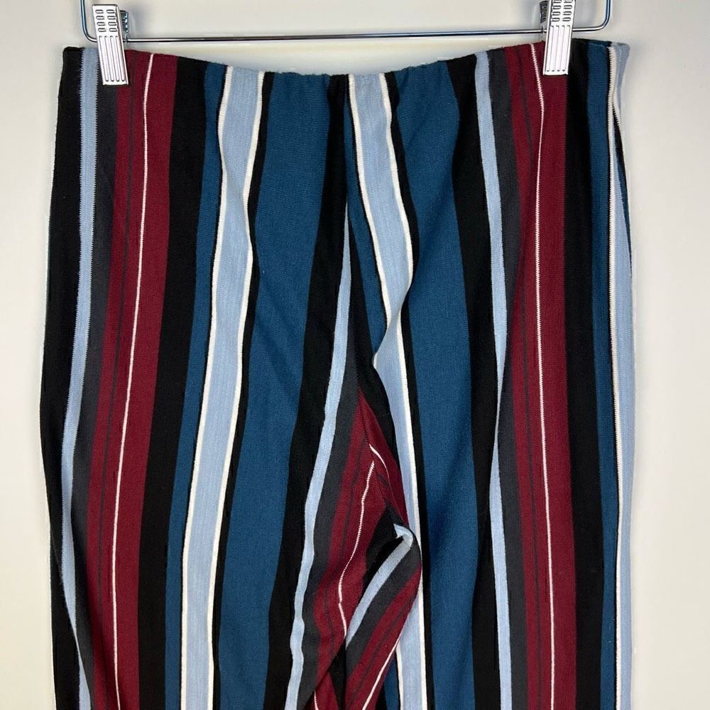 Urban Outfitters Knit Wide Leg Pants Stretchy Pull On Waist Striped size M - Picture 7 of 10